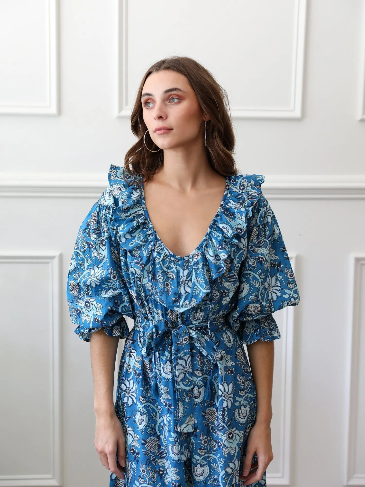 June Dress in French Blue sold by MILLE product image thumbnail 3