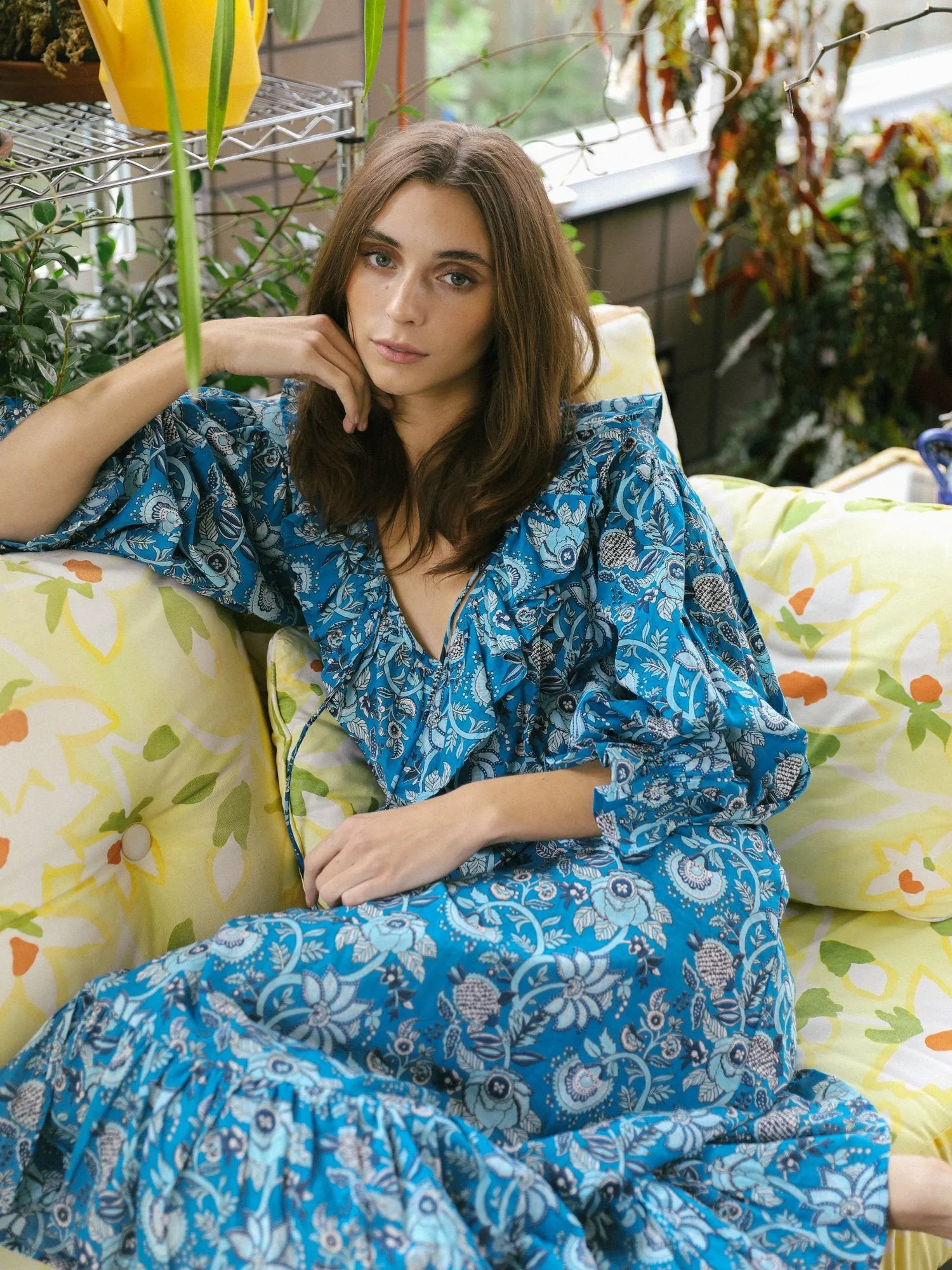 June Dress in French Blue sold by MILLE product image thumbnail 4