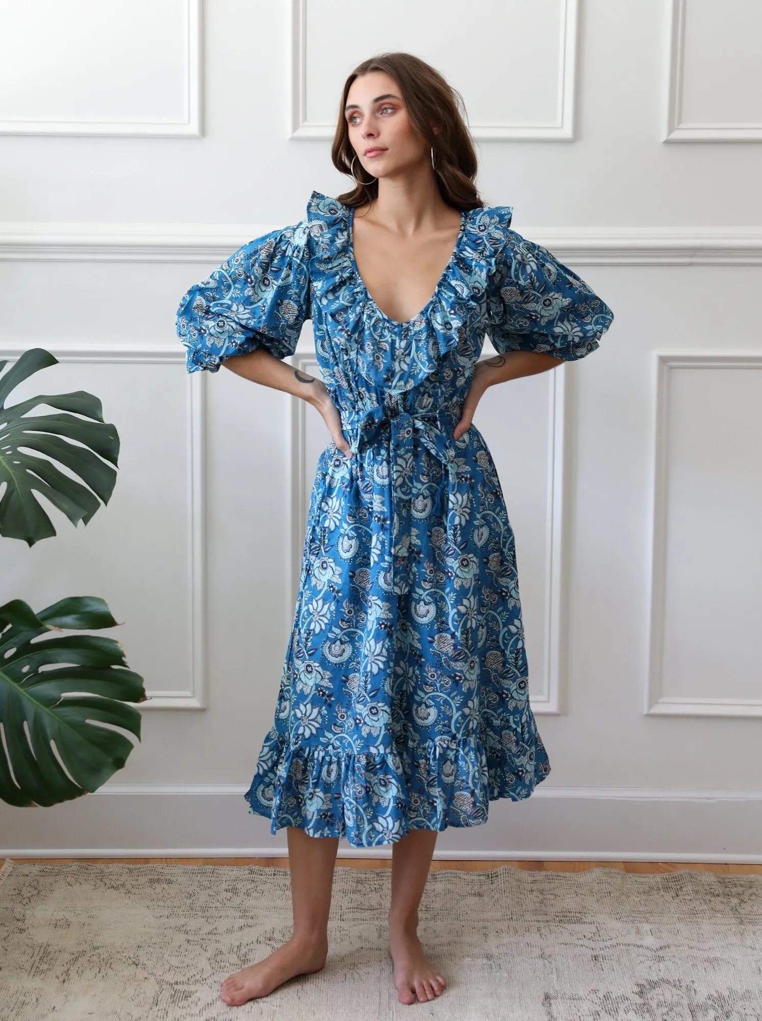 June Dress in French Blue sold by MILLE