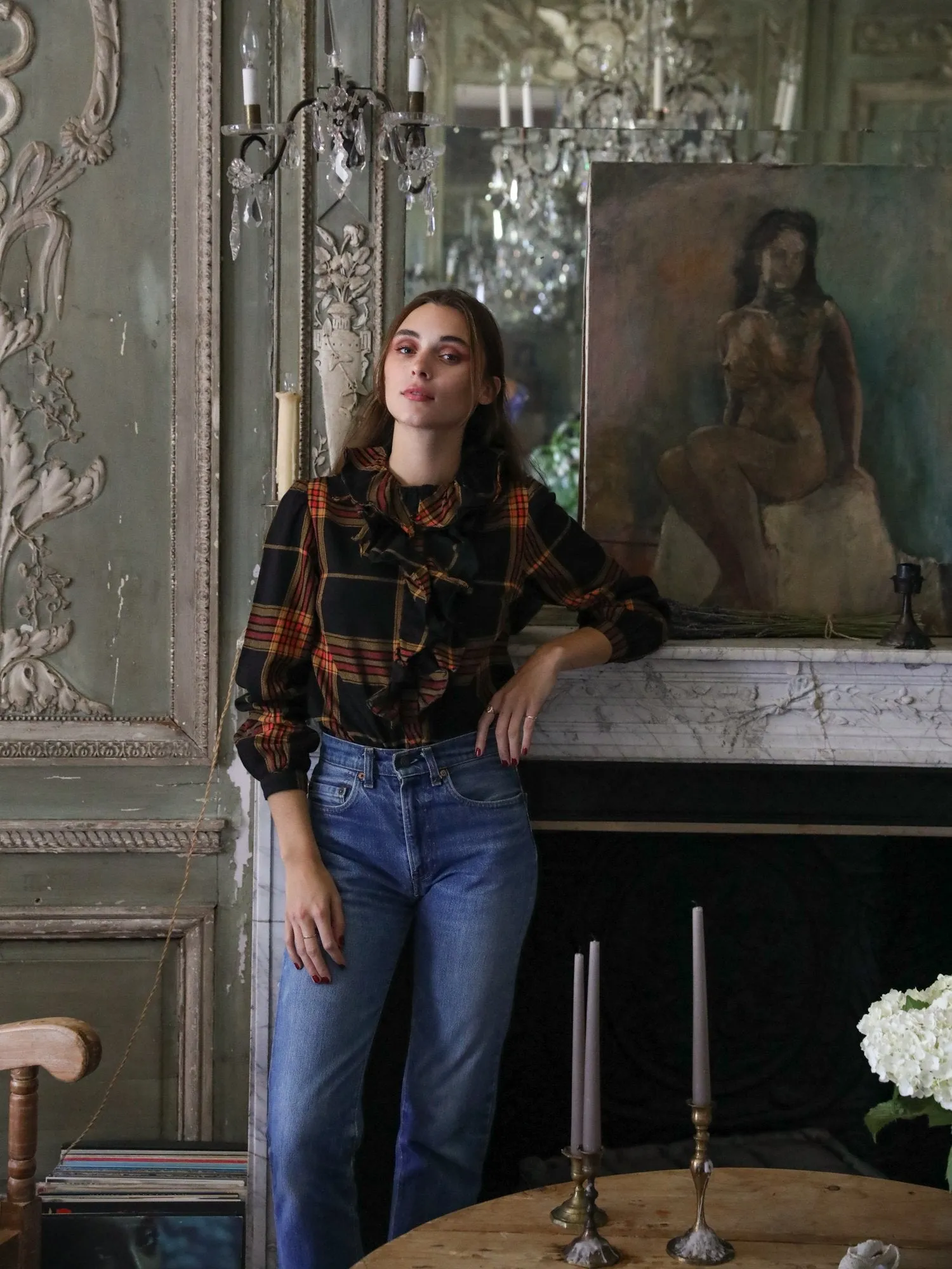 Pippa Top in Warm Plaid sold by MILLE product image thumbnail 5