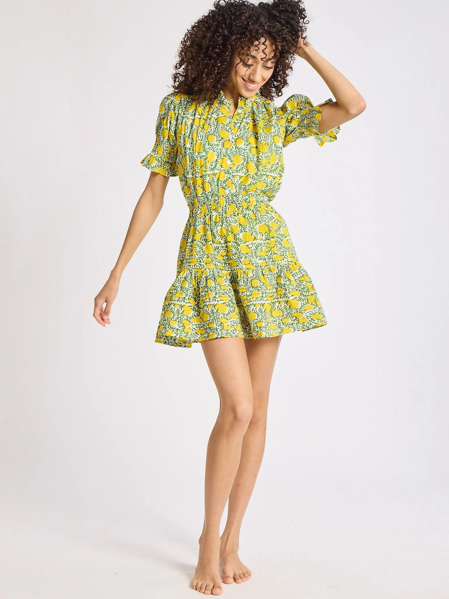 Rowan Skirt in Lemons sold by MILLE