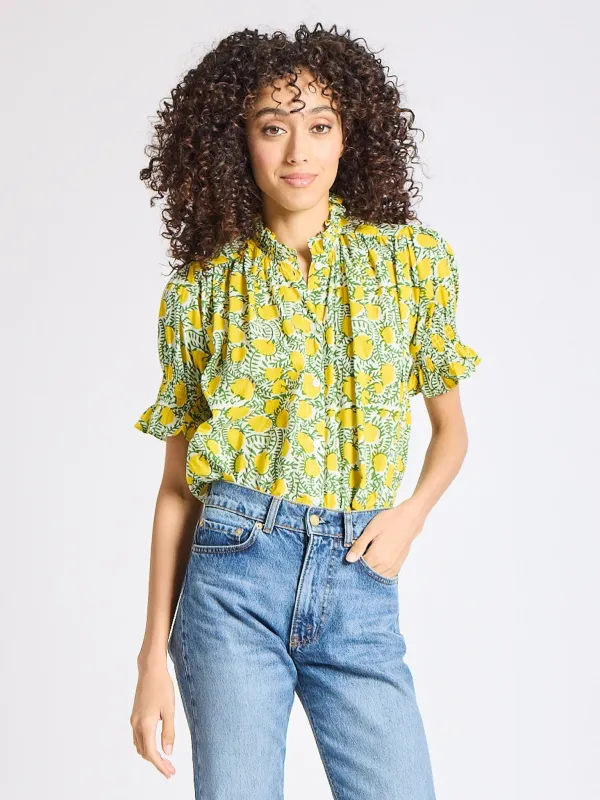 Marnie Top in Lemons sold by MILLE