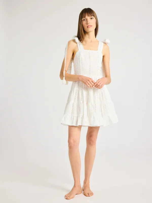 Molly Dress in White Eyelet sold by MILLE