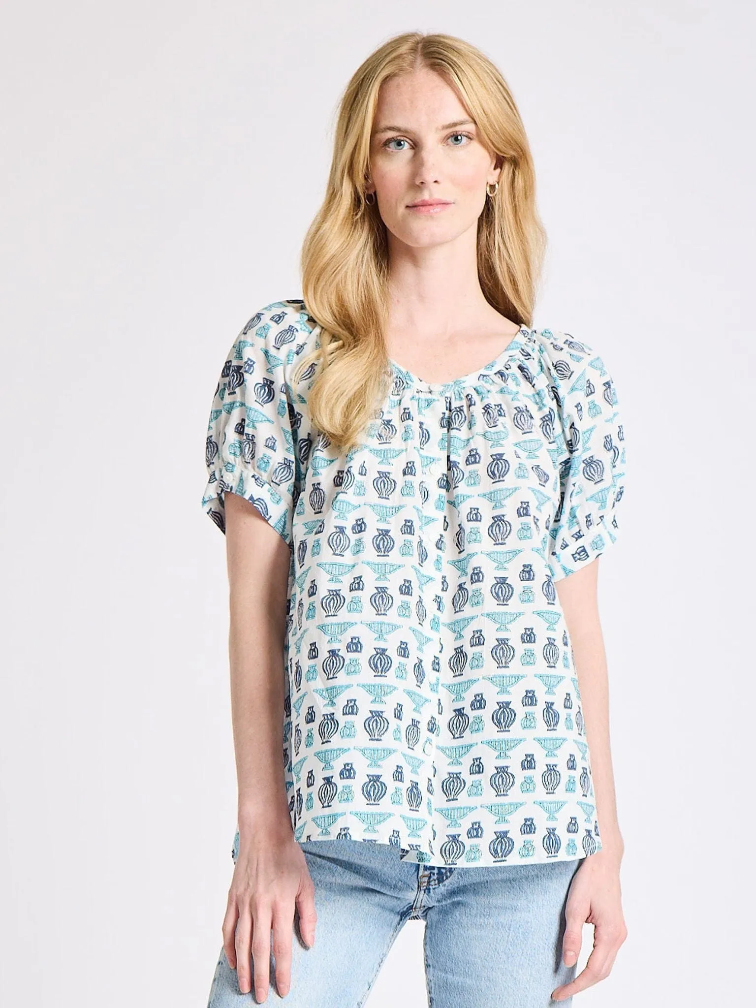 Naomi Top in Athens Print sold by MILLE product image thumbnail 3