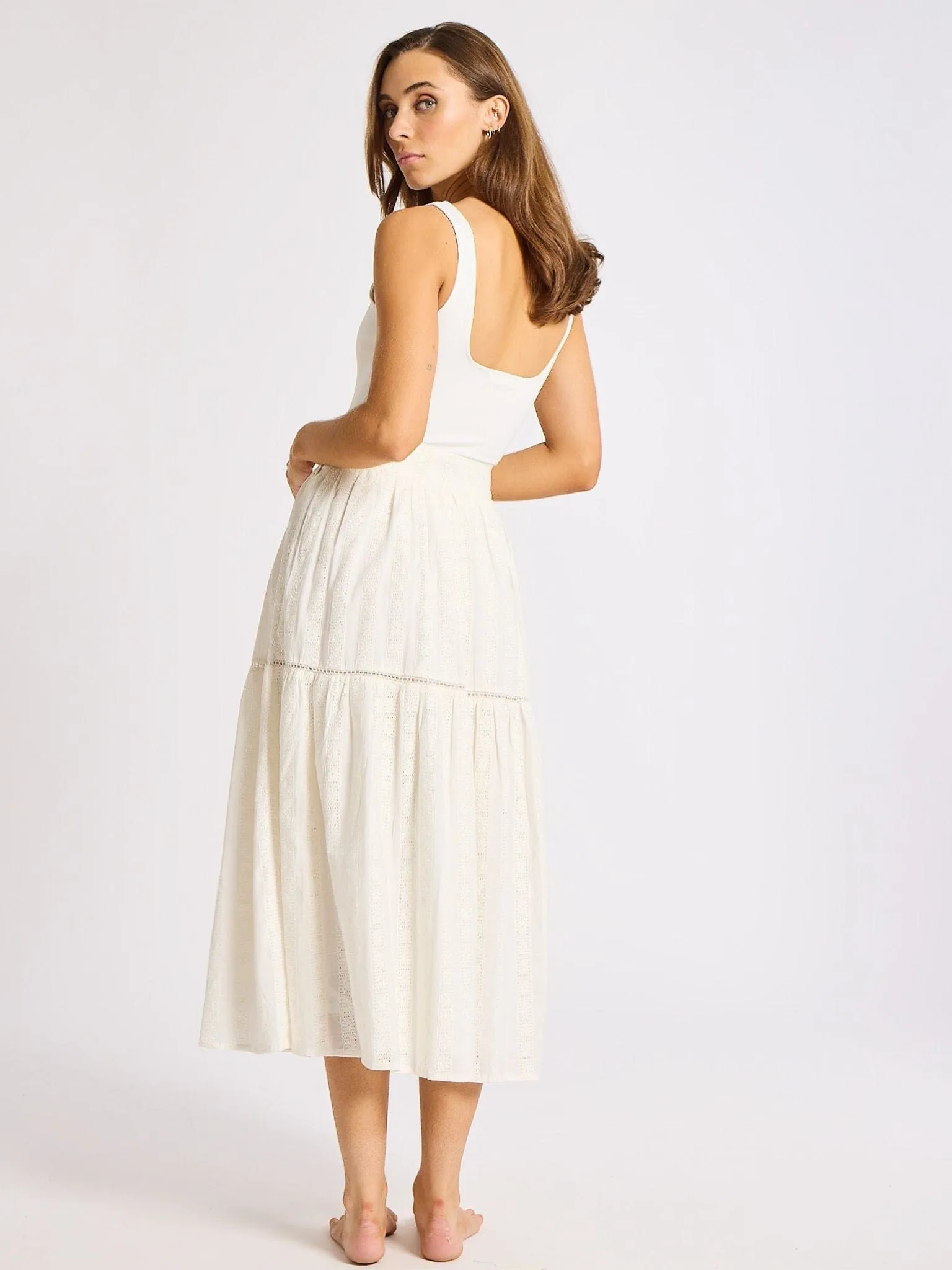 Betty Skirt in Ivory Eyelet sold by MILLE product image thumbnail 5