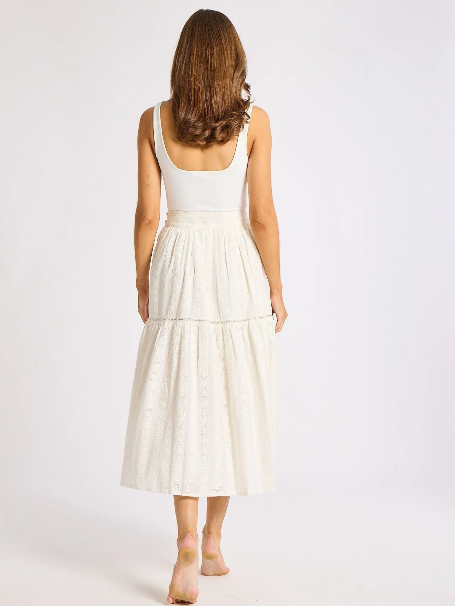 Betty Skirt in Ivory Eyelet sold by MILLE product image thumbnail 4