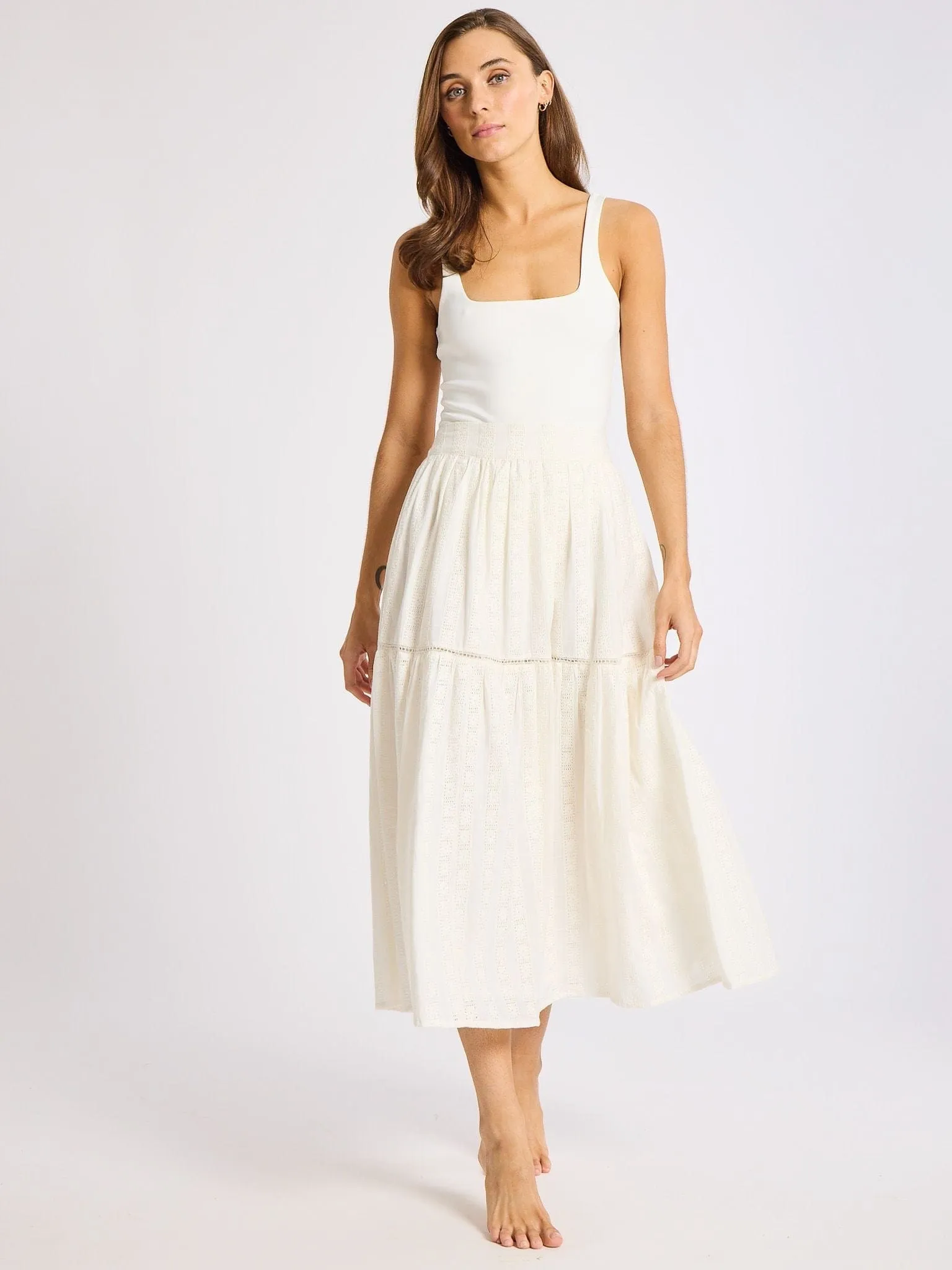 Betty Skirt in Ivory Eyelet sold by MILLE product image thumbnail 2