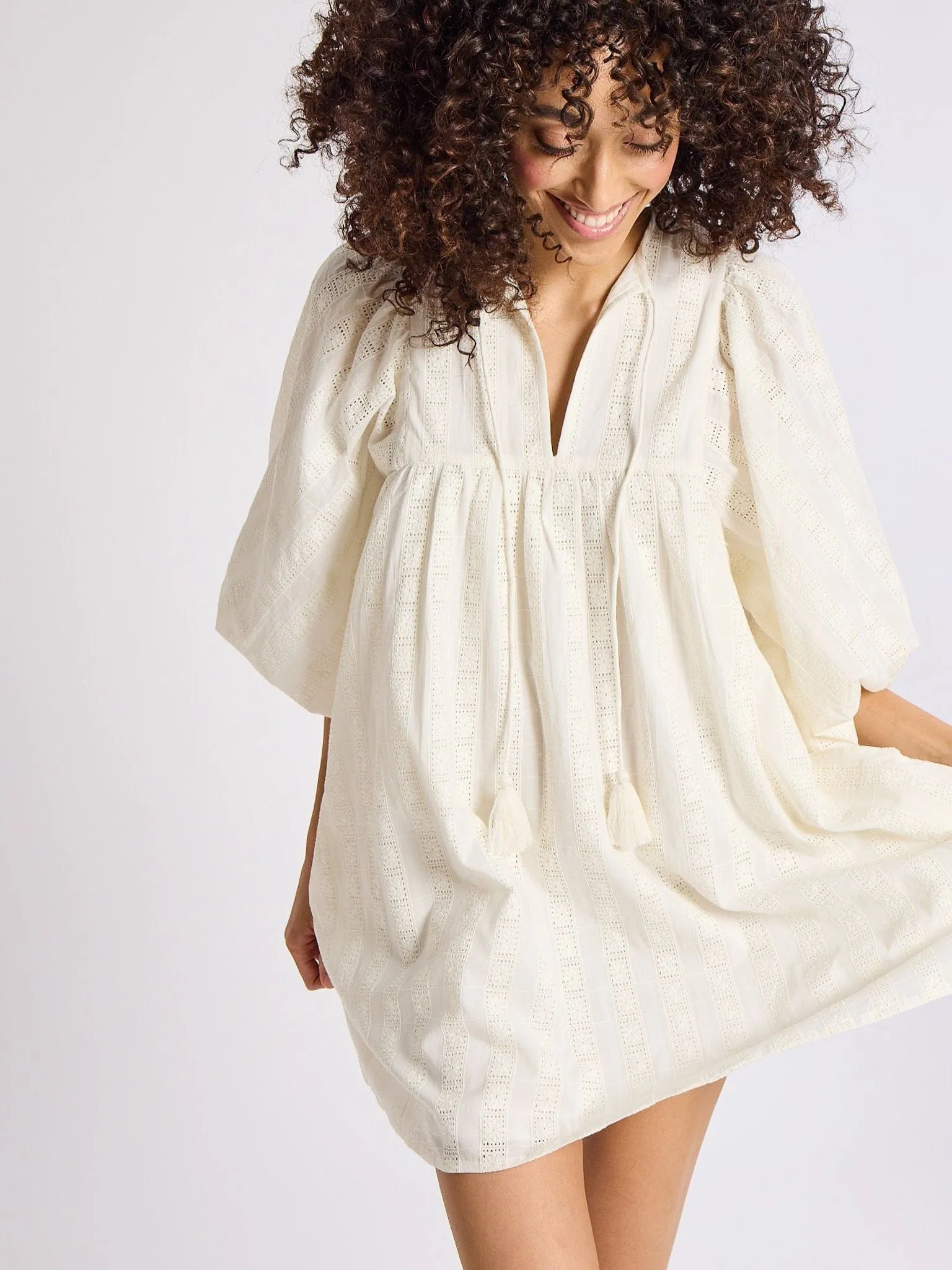 Daisy Dress in Ivory Eyelet sold by MILLE