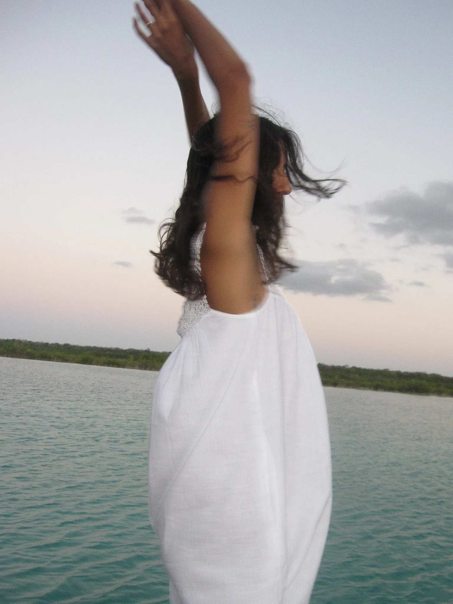 Adelia Dress in White Linen sold by MILLE product image thumbnail 2