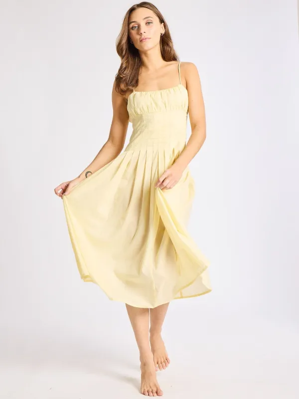 Tully Dress in Buttercream sold by MILLE