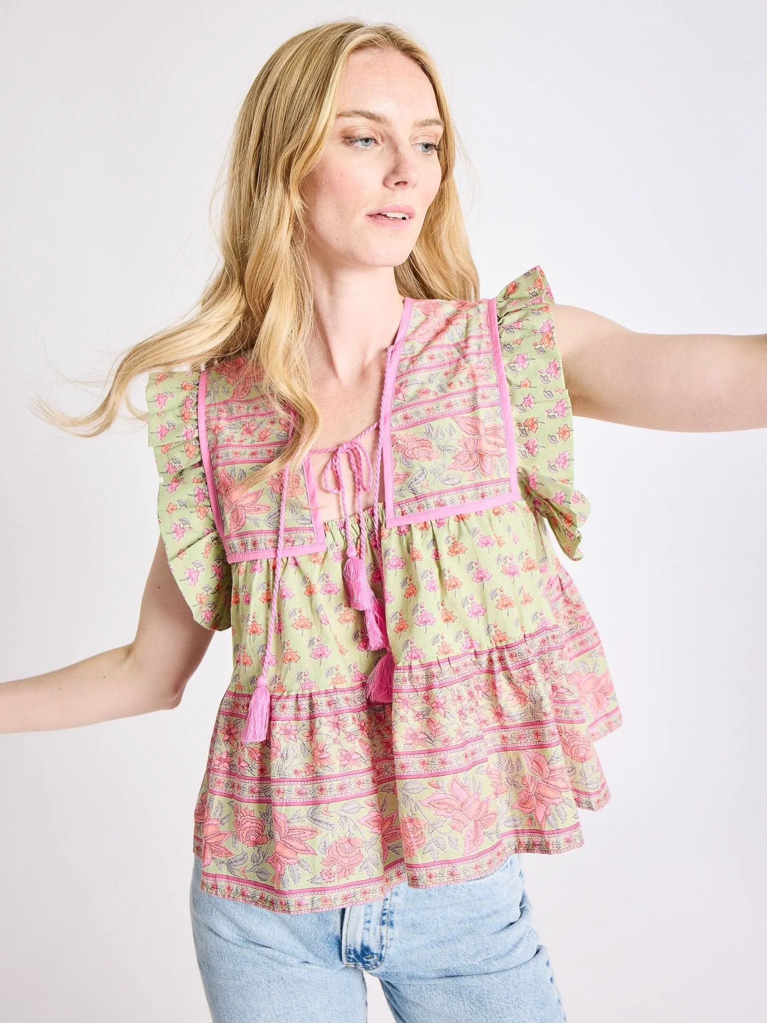 Chelsea Top in Tulip Print sold by MILLE product image thumbnail 4
