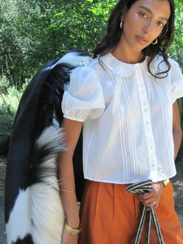 Harriet Top in White sold by MILLE