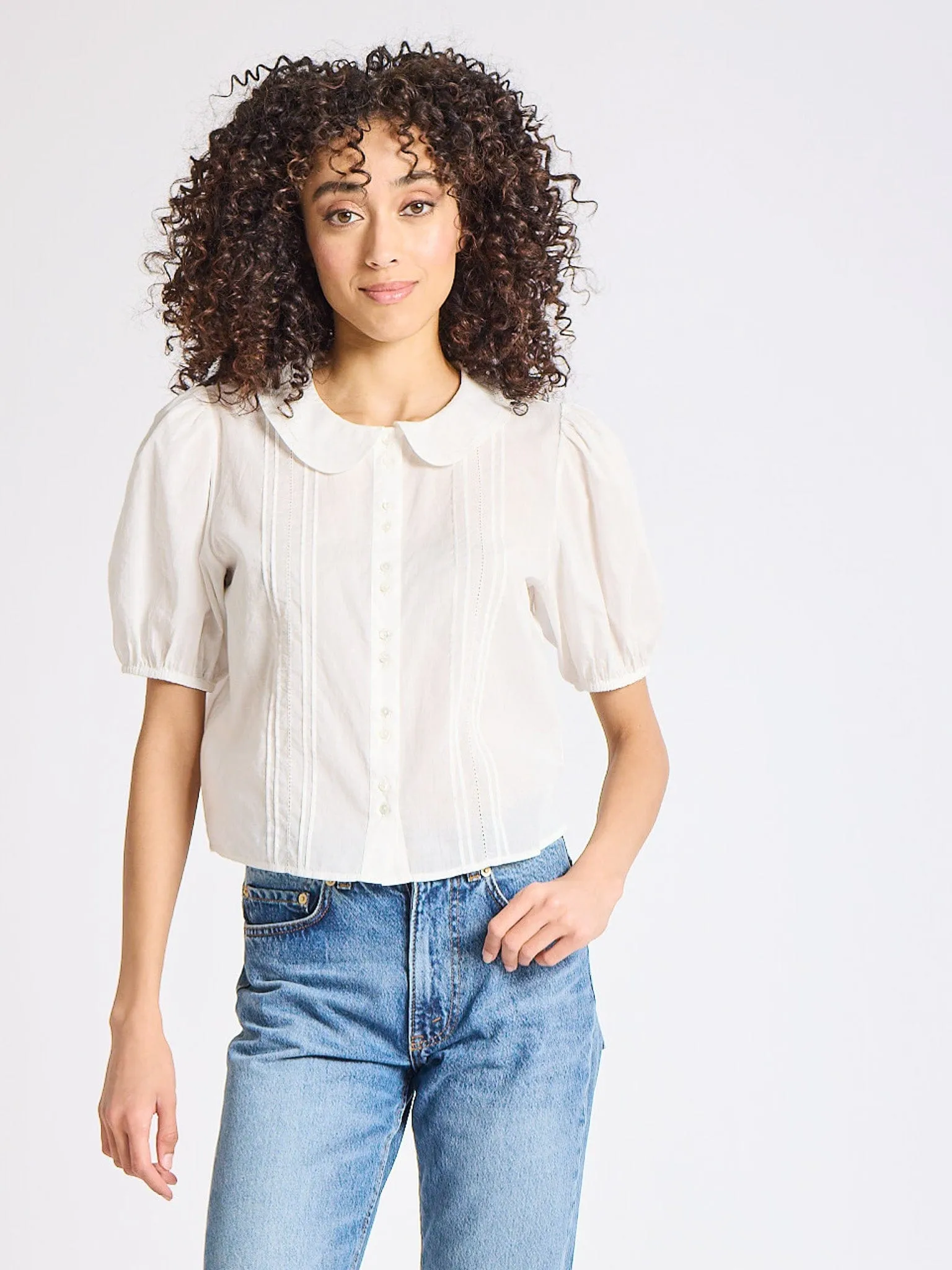 Harriet Top in White sold by MILLE product image thumbnail 2