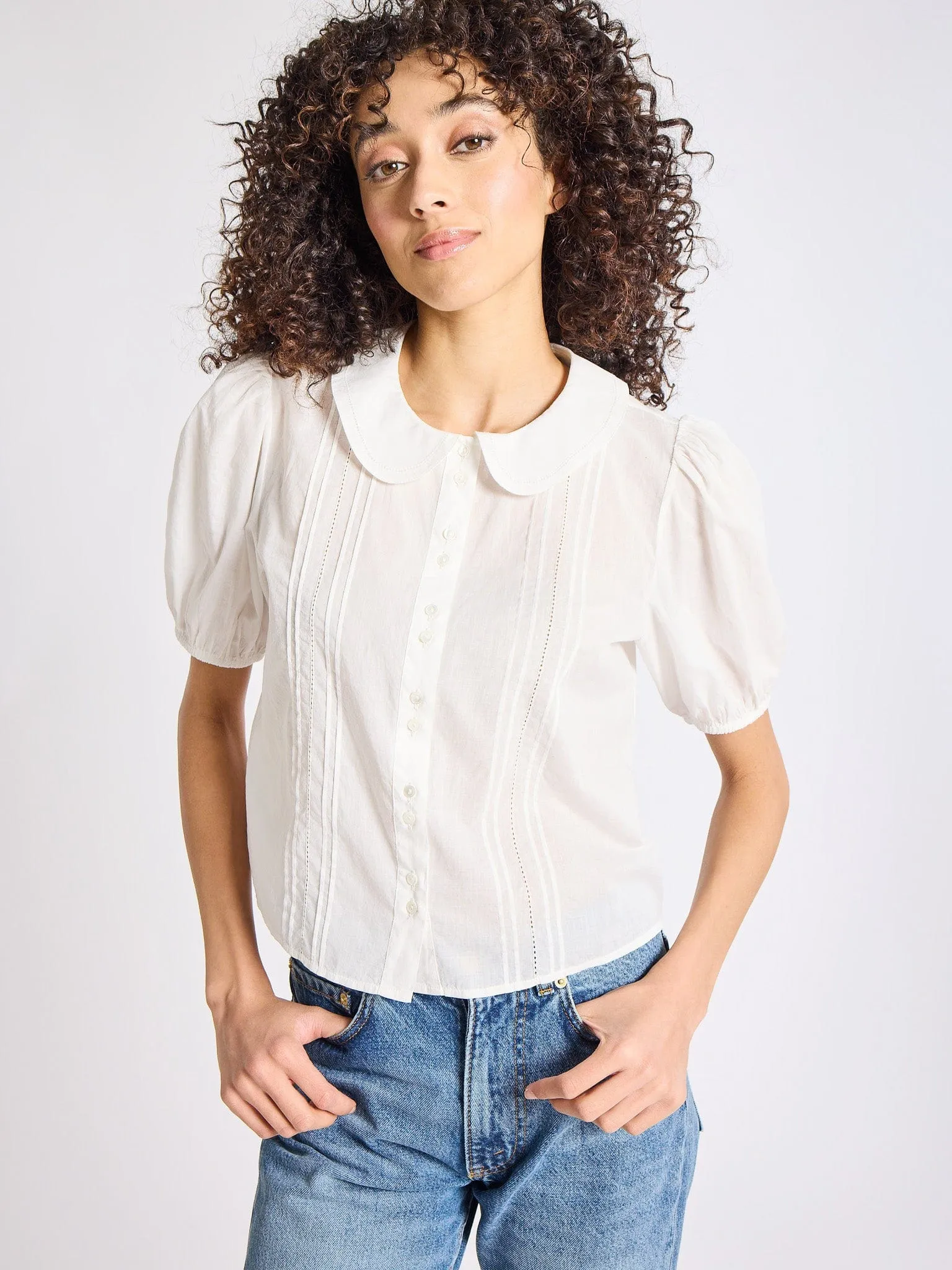 Harriet Top in White sold by MILLE product image thumbnail 3