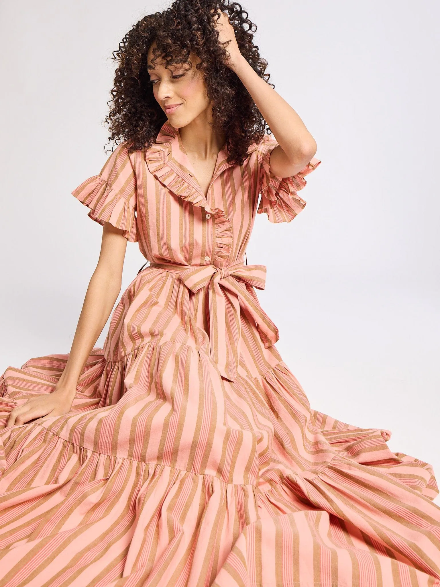 Victoria Dress in Santa Fe Stripe sold by MILLE product image thumbnail 4