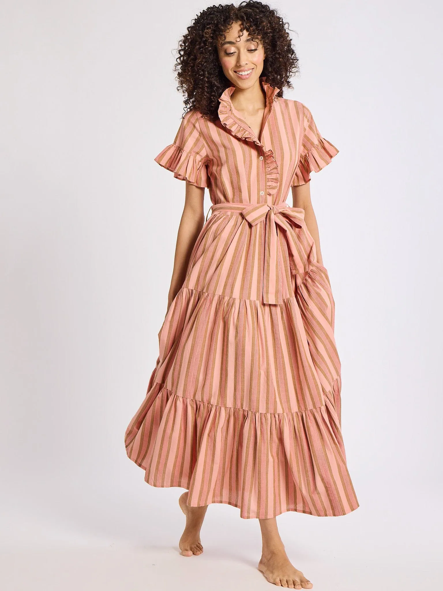 Victoria Dress in Santa Fe Stripe sold by MILLE