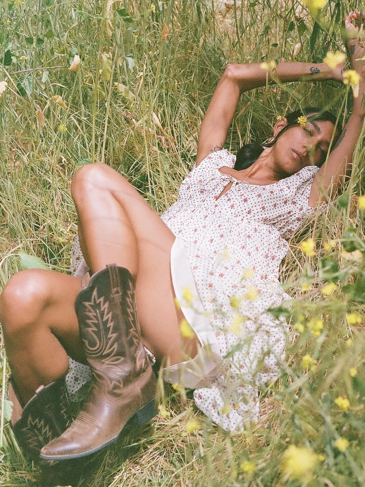 Coralie Dress in Blush Foulard sold by MILLE product image thumbnail 4