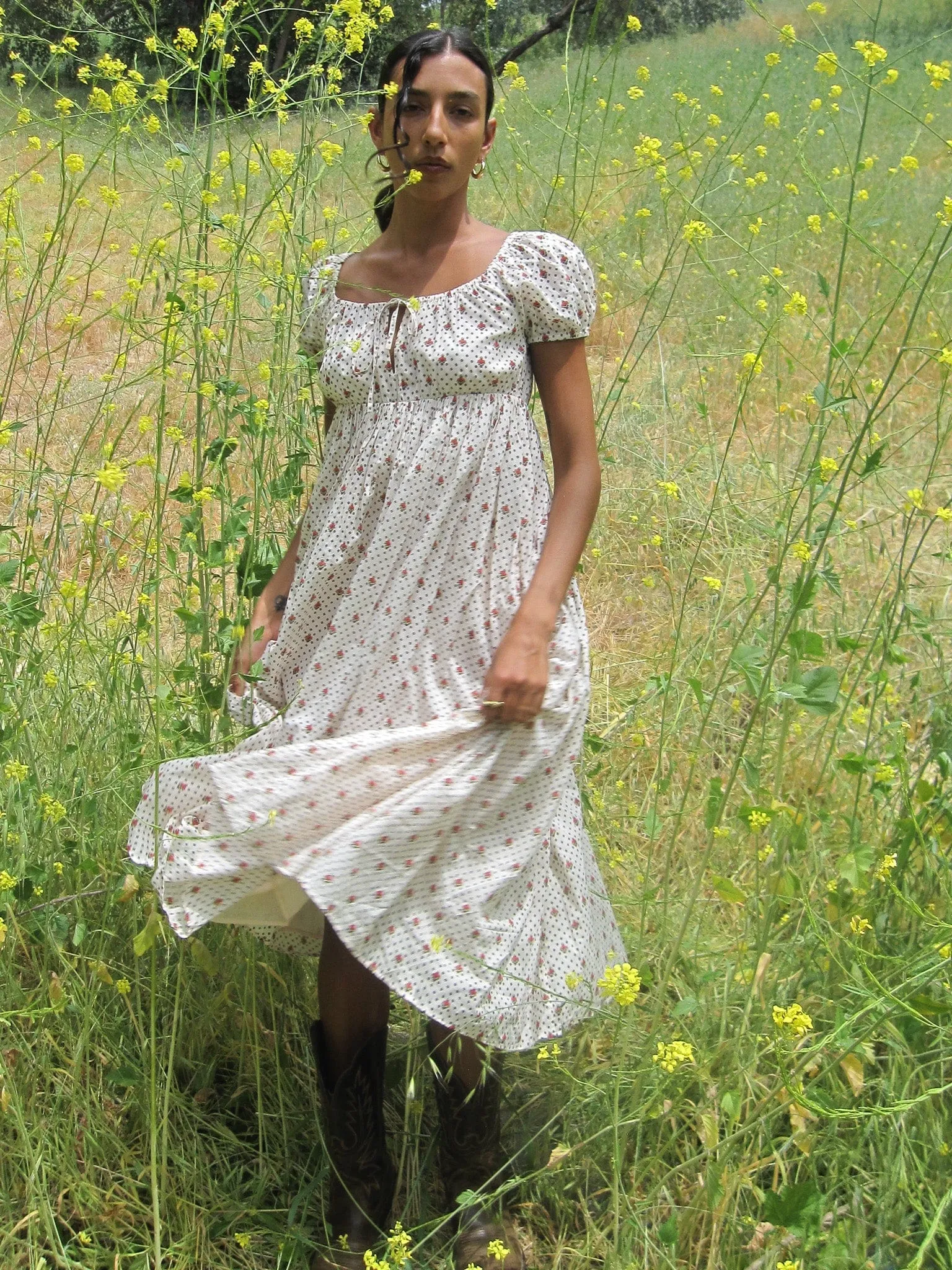 Coralie Dress in Blush Foulard sold by MILLE product image thumbnail 3