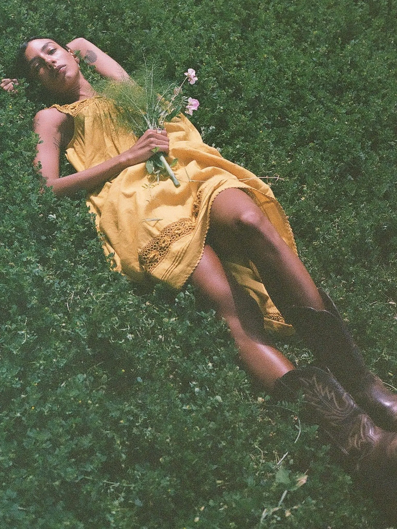 Adelia Dress in Marigold sold by MILLE