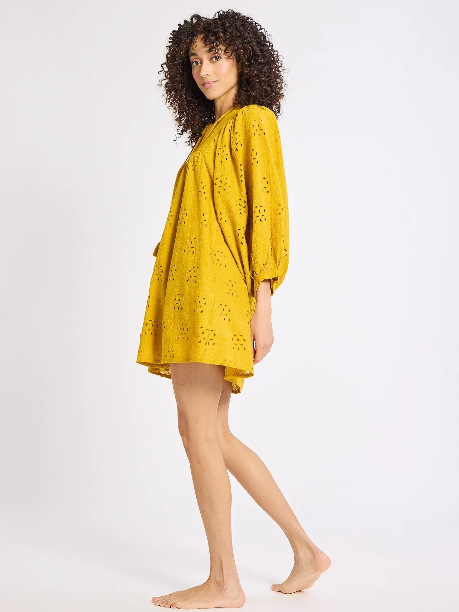 Daisy Dress in Marigold Eyelet sold by MILLE product image thumbnail 4