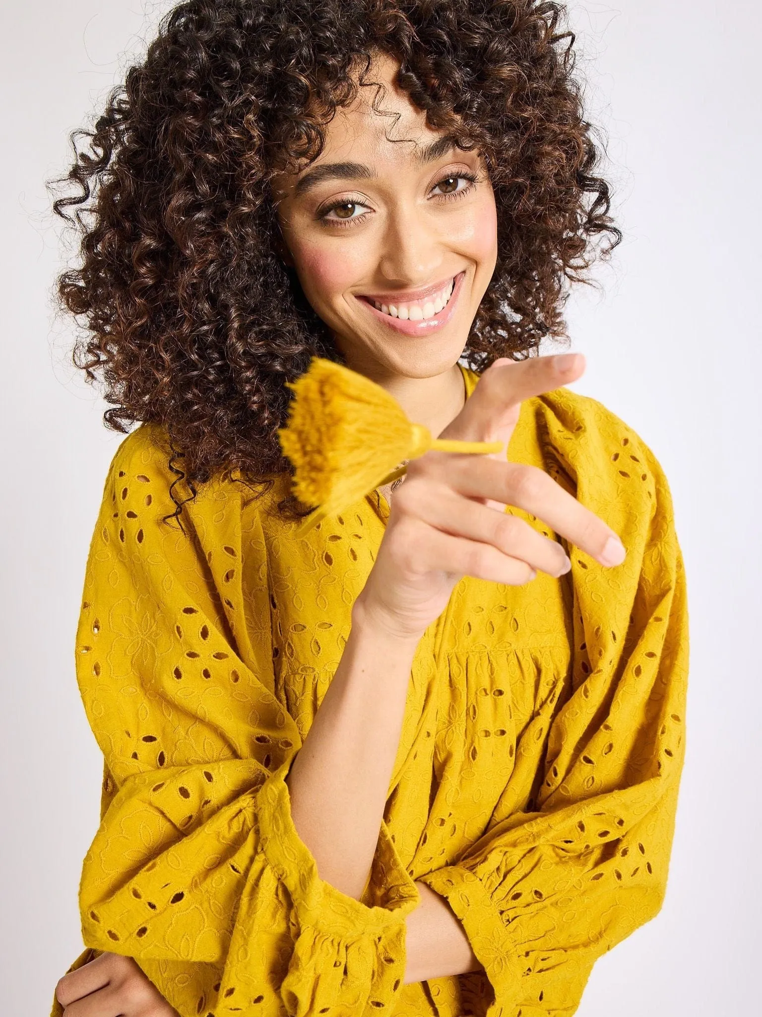 Daisy Dress in Marigold Eyelet sold by MILLE product image thumbnail 3