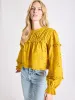 Thea Top in Marigold Eyelet sold by MILLE