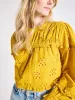 Thea Top in Marigold Eyelet sold by MILLE