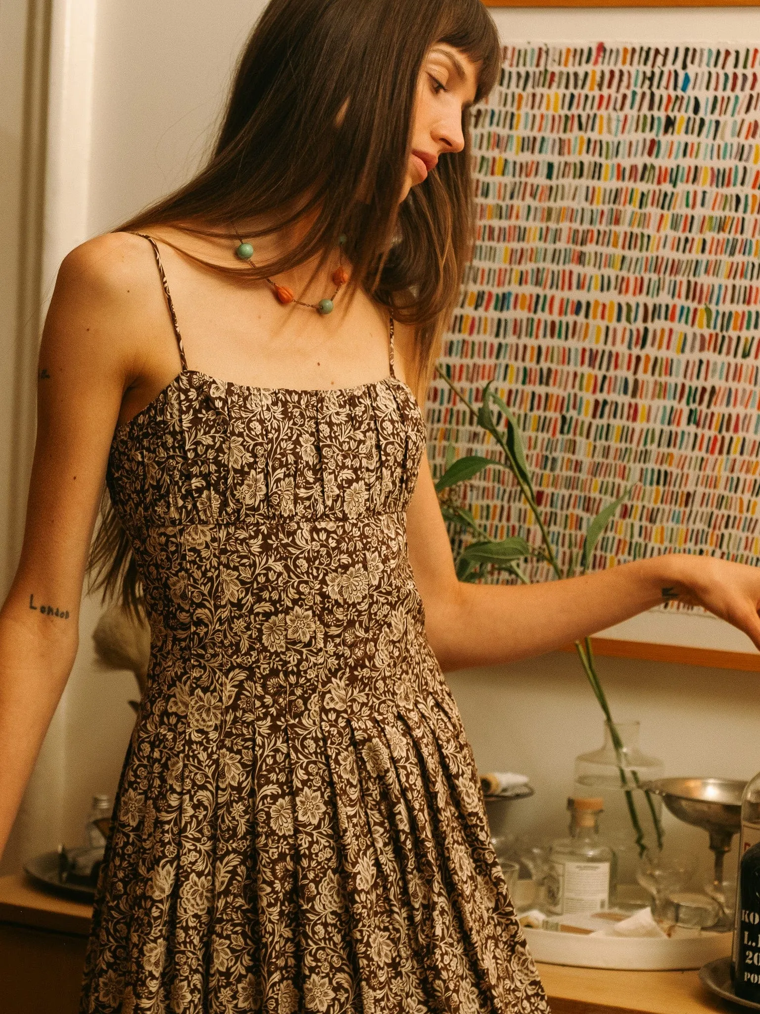 Tully Dress in Cocoa Floral sold by MILLE product image thumbnail 3