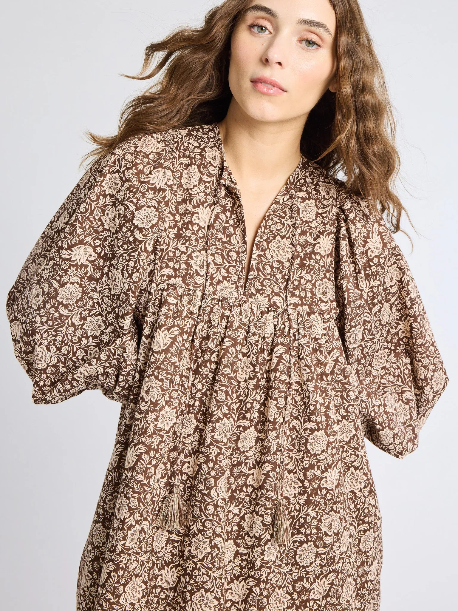 Daisy Dress in Cocoa Floral sold by MILLE product image thumbnail 4