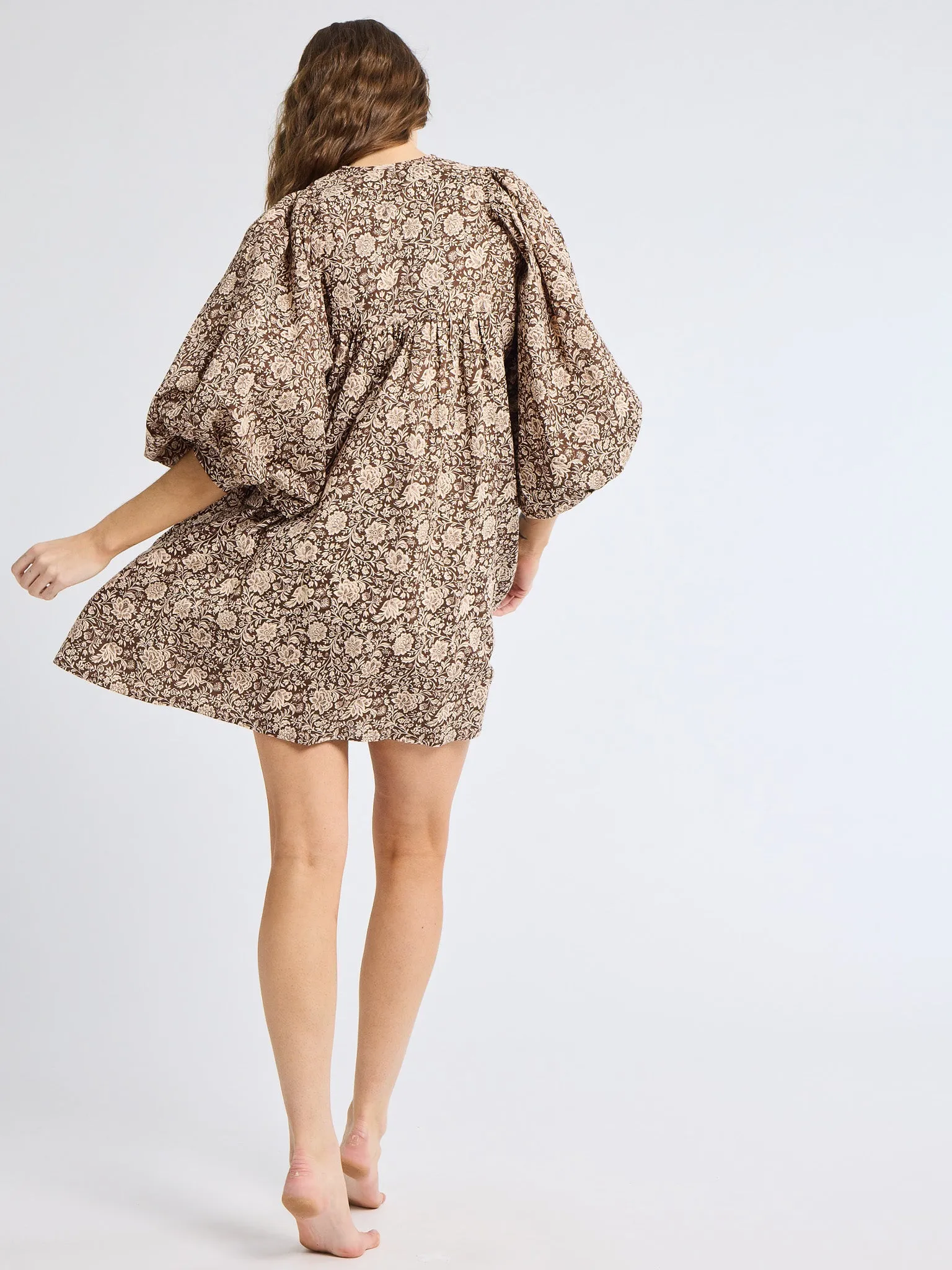 Daisy Dress in Cocoa Floral sold by MILLE product image thumbnail 3