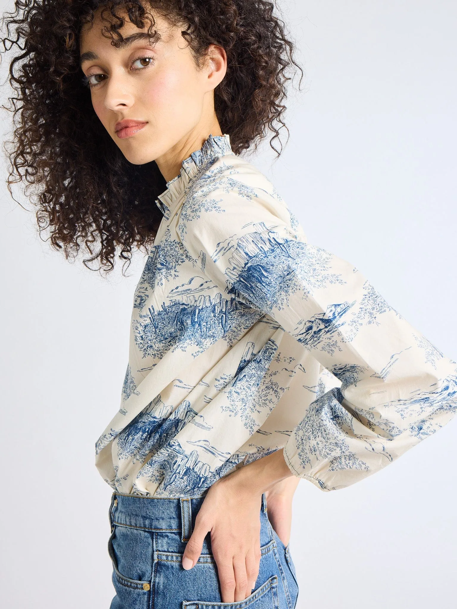 Francesca Top in Western Toile sold by MILLE product image thumbnail 3