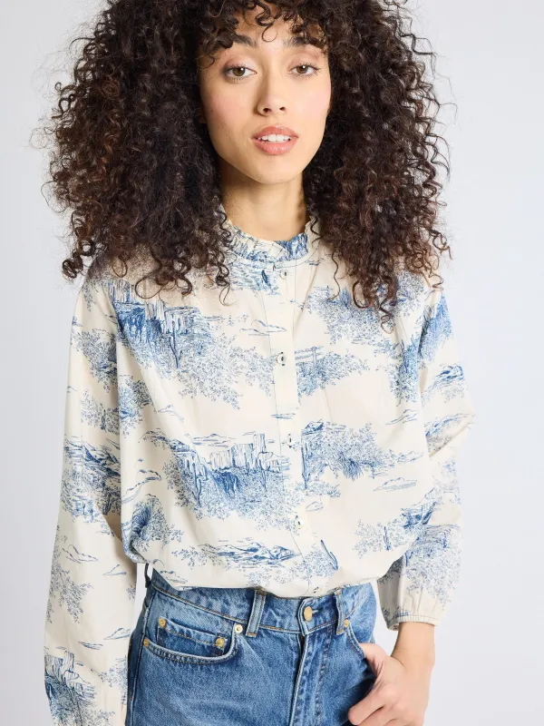 Francesca Top in Western Toile sold by MILLE