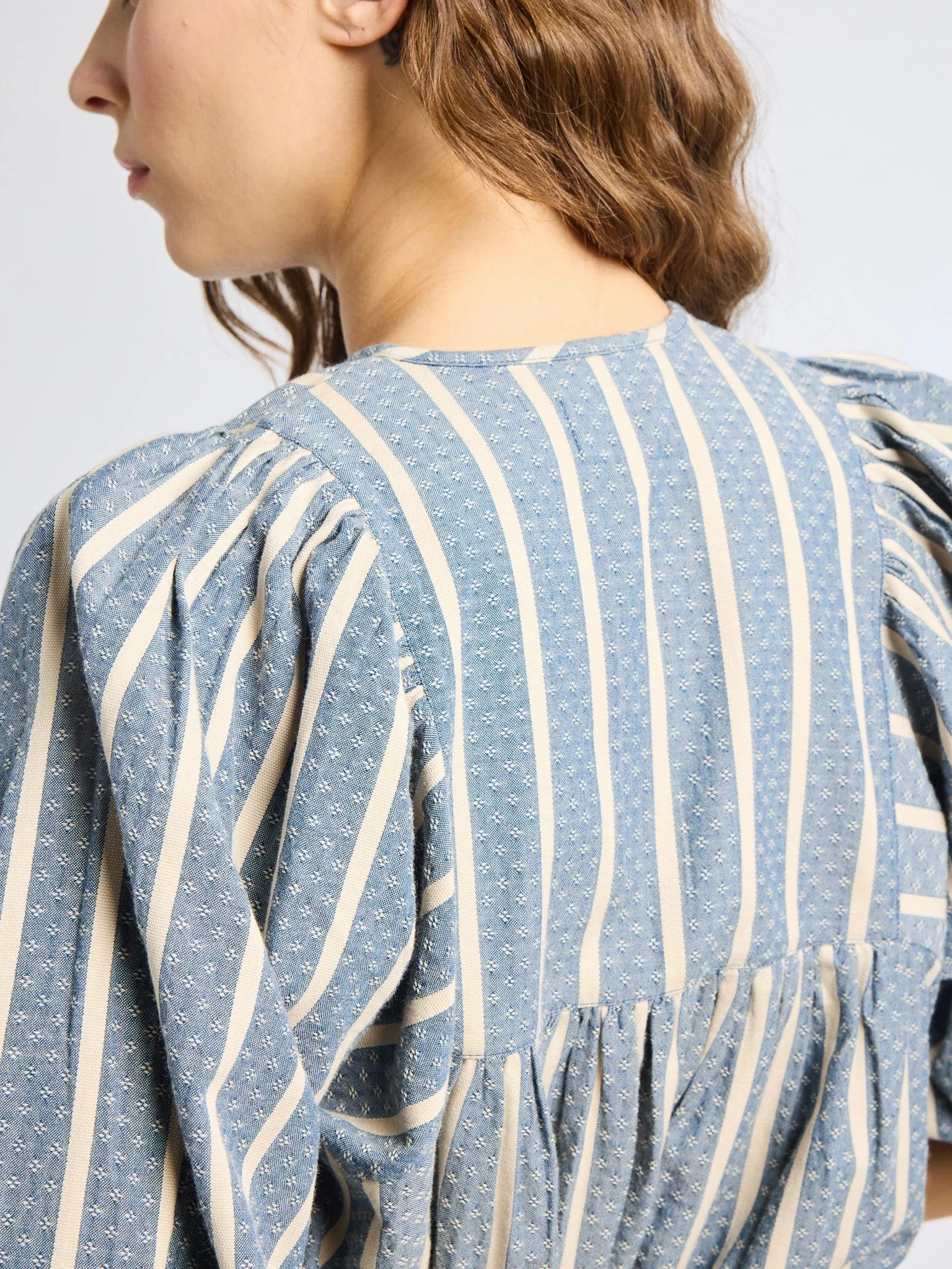 Charlie Top in Chambray Stripe sold by MILLE product image thumbnail 5