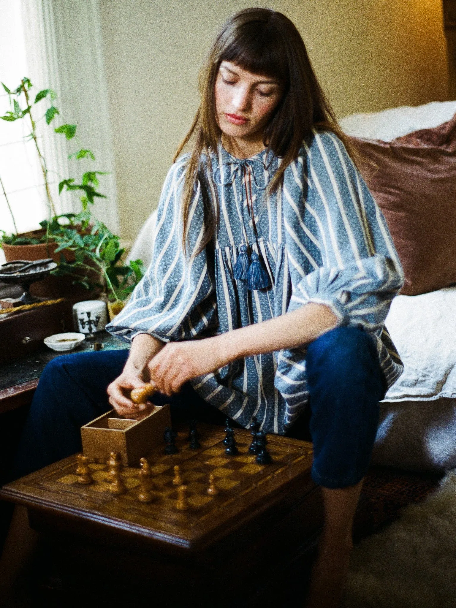 Charlie Top in Chambray Stripe sold by MILLE product image thumbnail 2