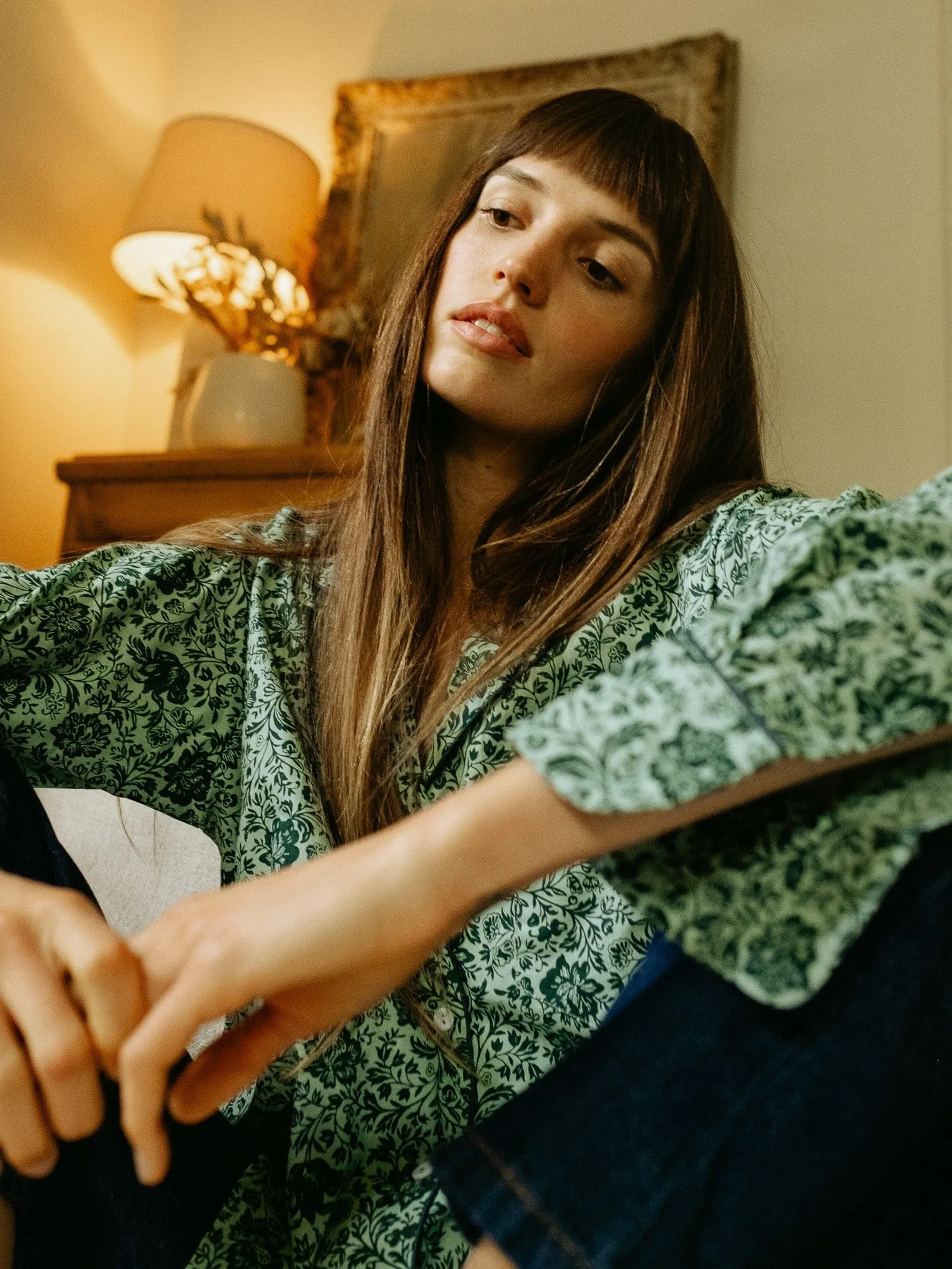 Iris Top in Jade Floral sold by MILLE product image thumbnail 3