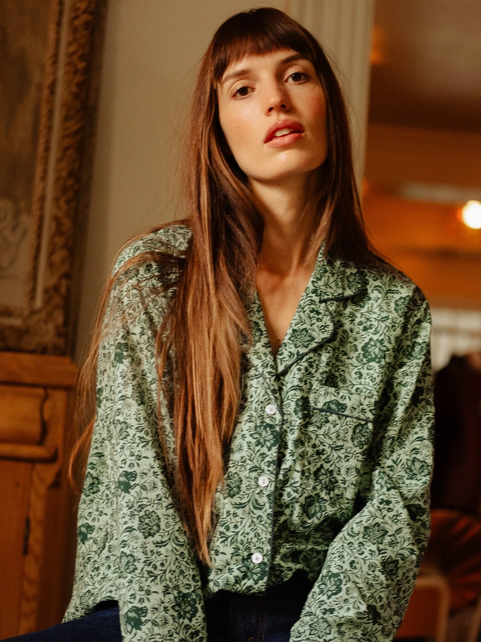 Iris Top in Jade Floral sold by MILLE product image thumbnail 5