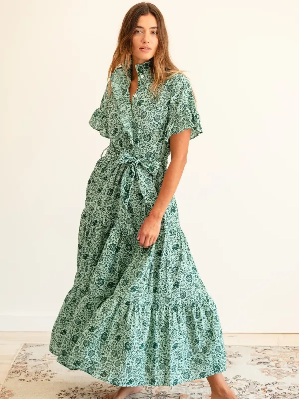 Victoria Dress in Jade Floral sold by MILLE