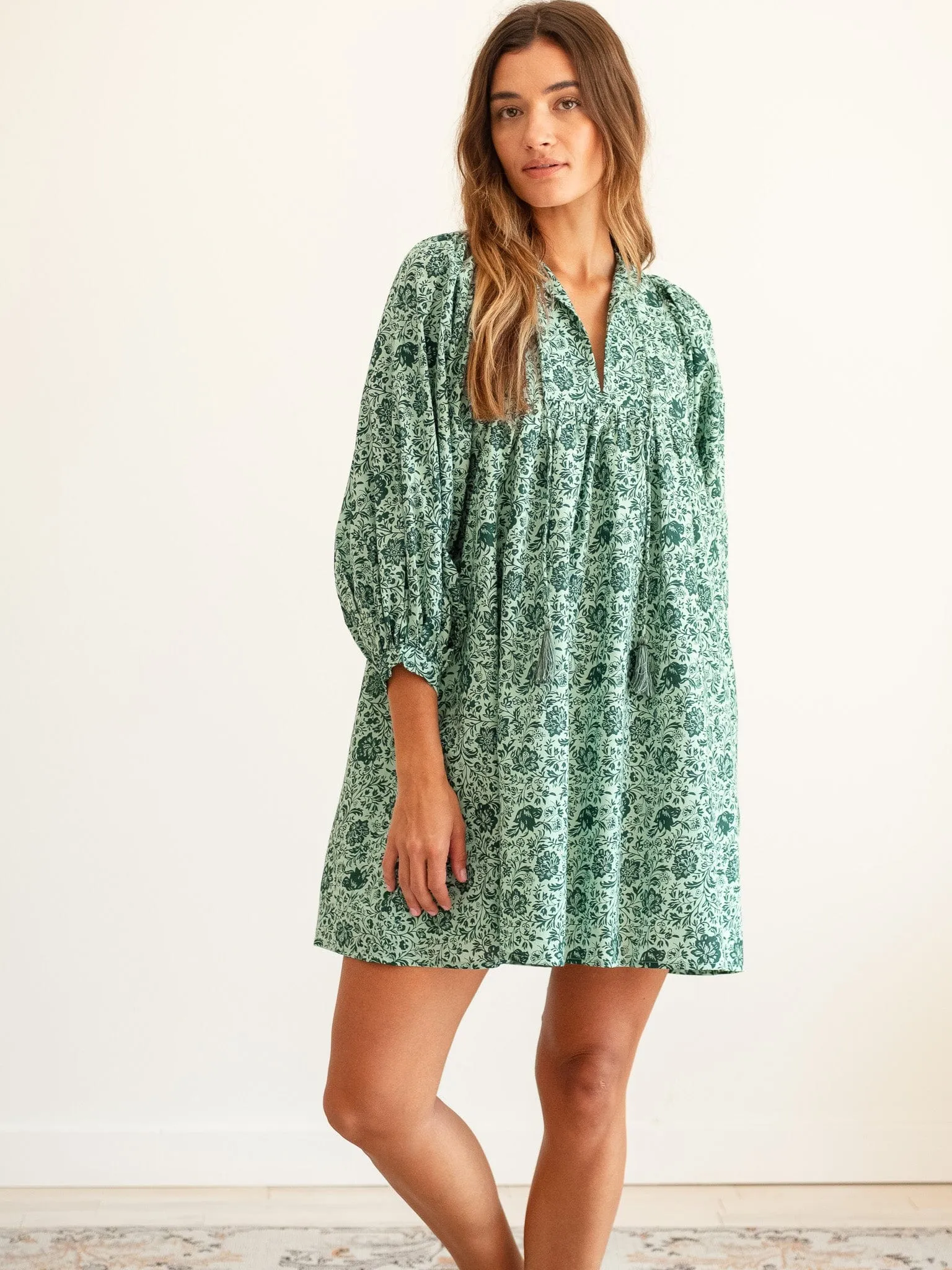 Daisy Dress in Jade Floral sold by MILLE product image thumbnail 3