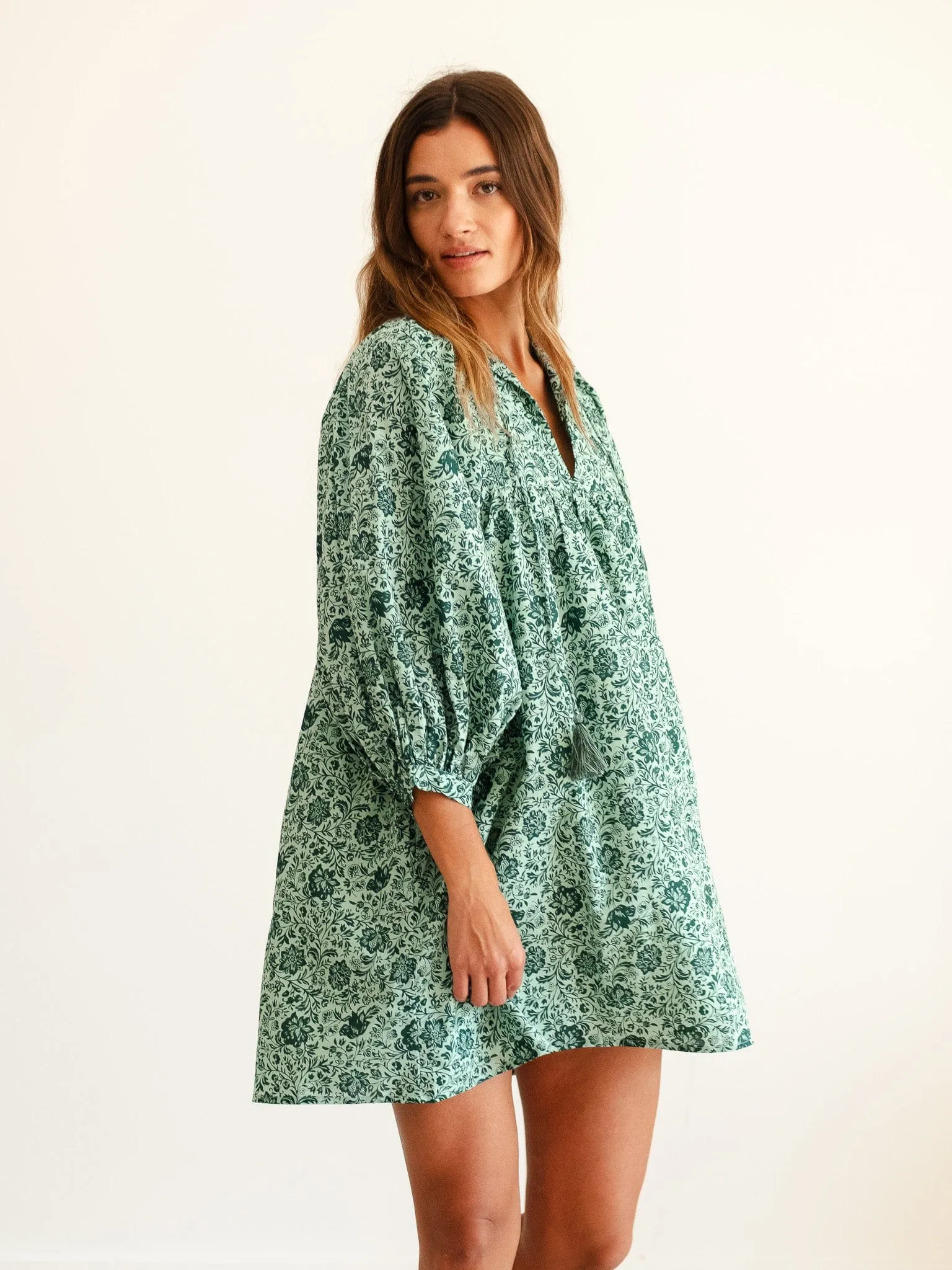 Daisy Dress in Jade Floral sold by MILLE product image thumbnail 2