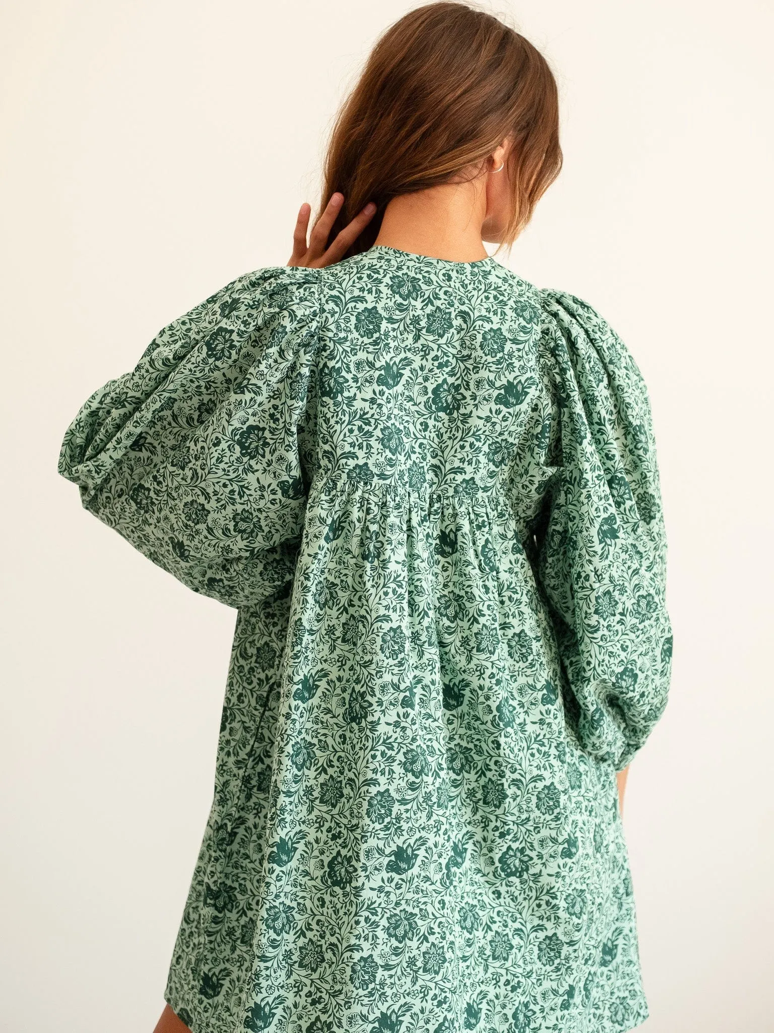Daisy Dress in Jade Floral sold by MILLE product image thumbnail 5