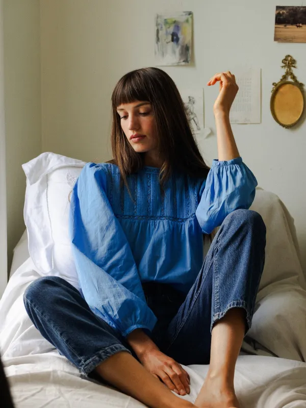 Constance Top in Cendre Blue made by MILLE