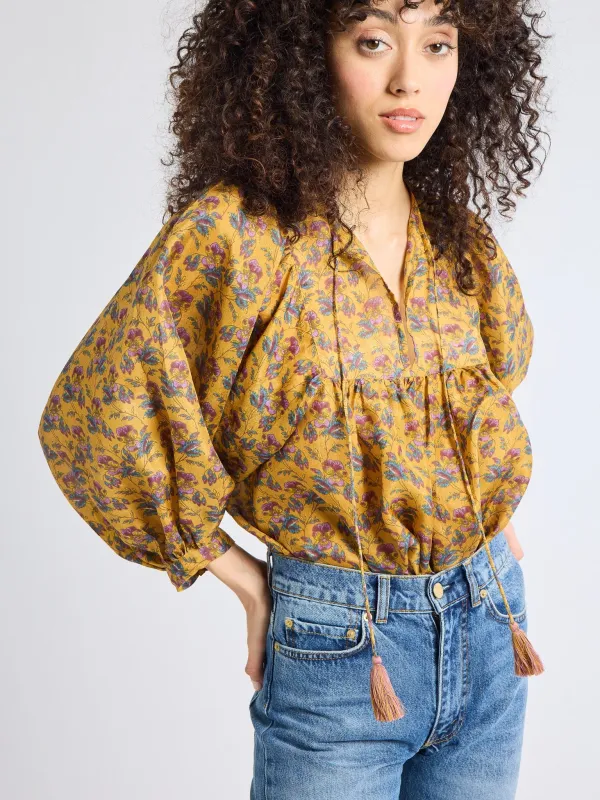 Charlie Top in Rattan Floral sold by MILLE