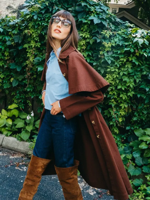 Alina Coat in Chocolate sold by MILLE