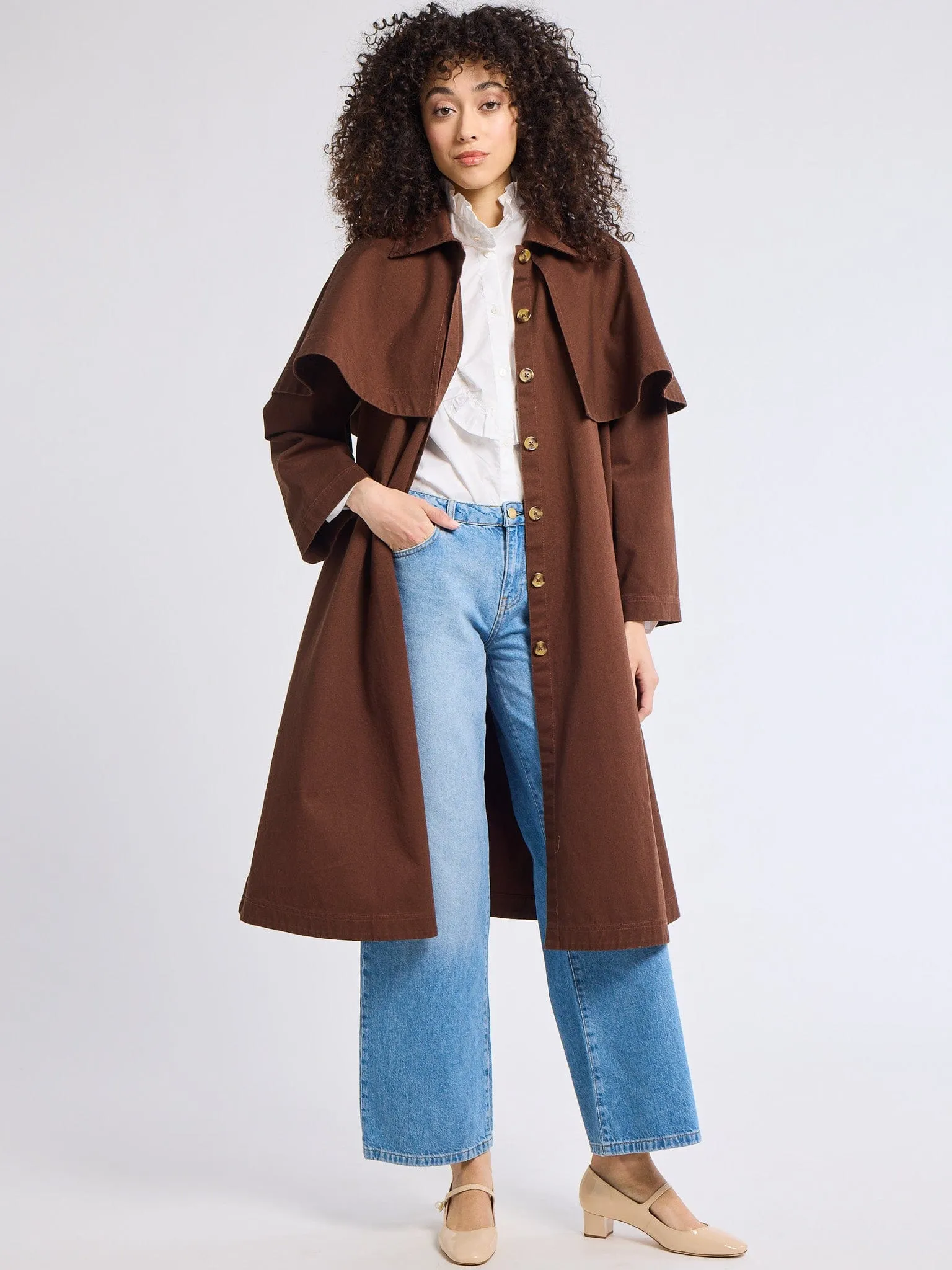 Alina Coat in Chocolate sold by MILLE product image thumbnail 5
