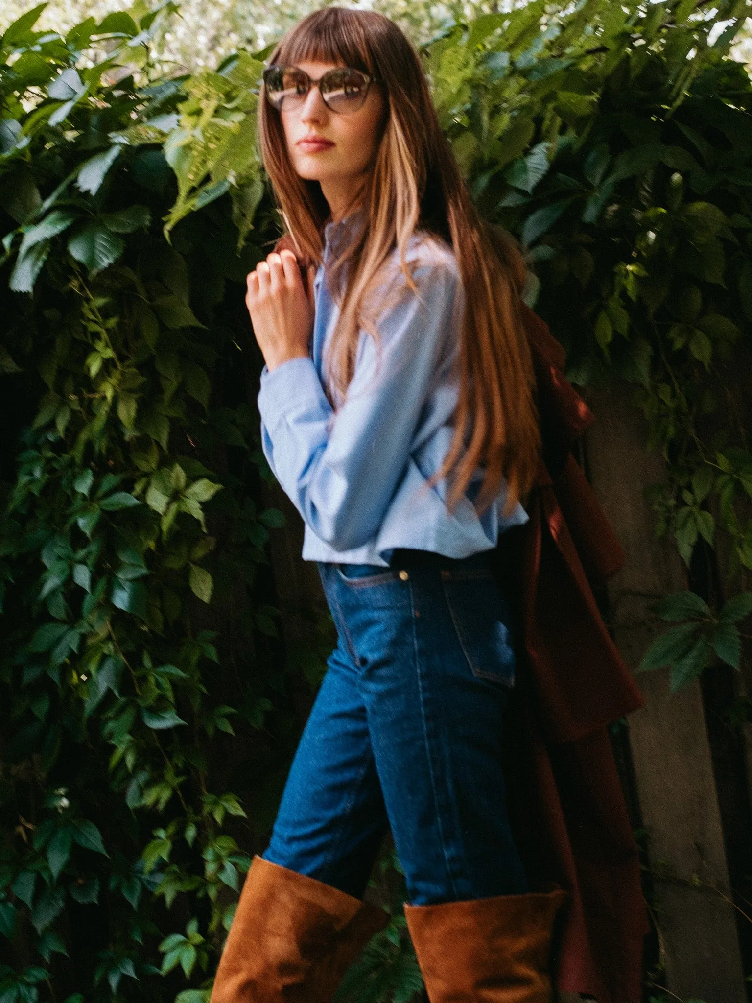 Gia Top in Blue Oxford sold by MILLE product image thumbnail 2