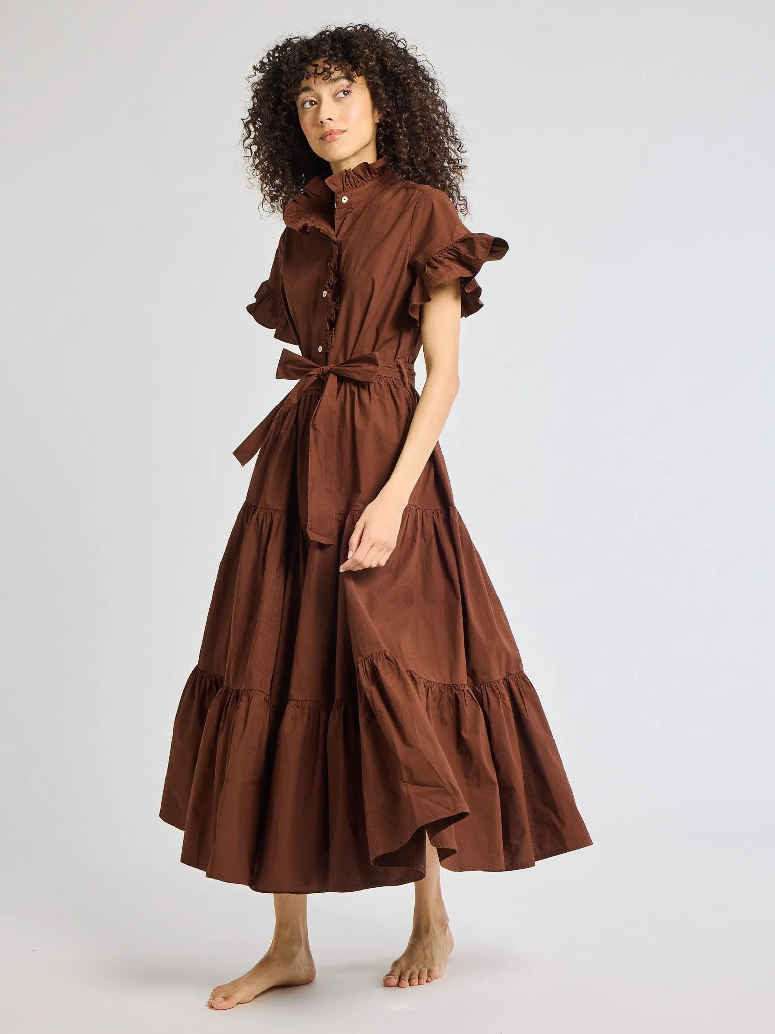 Victoria Dress in Chocolate sold by MILLE product image thumbnail 4