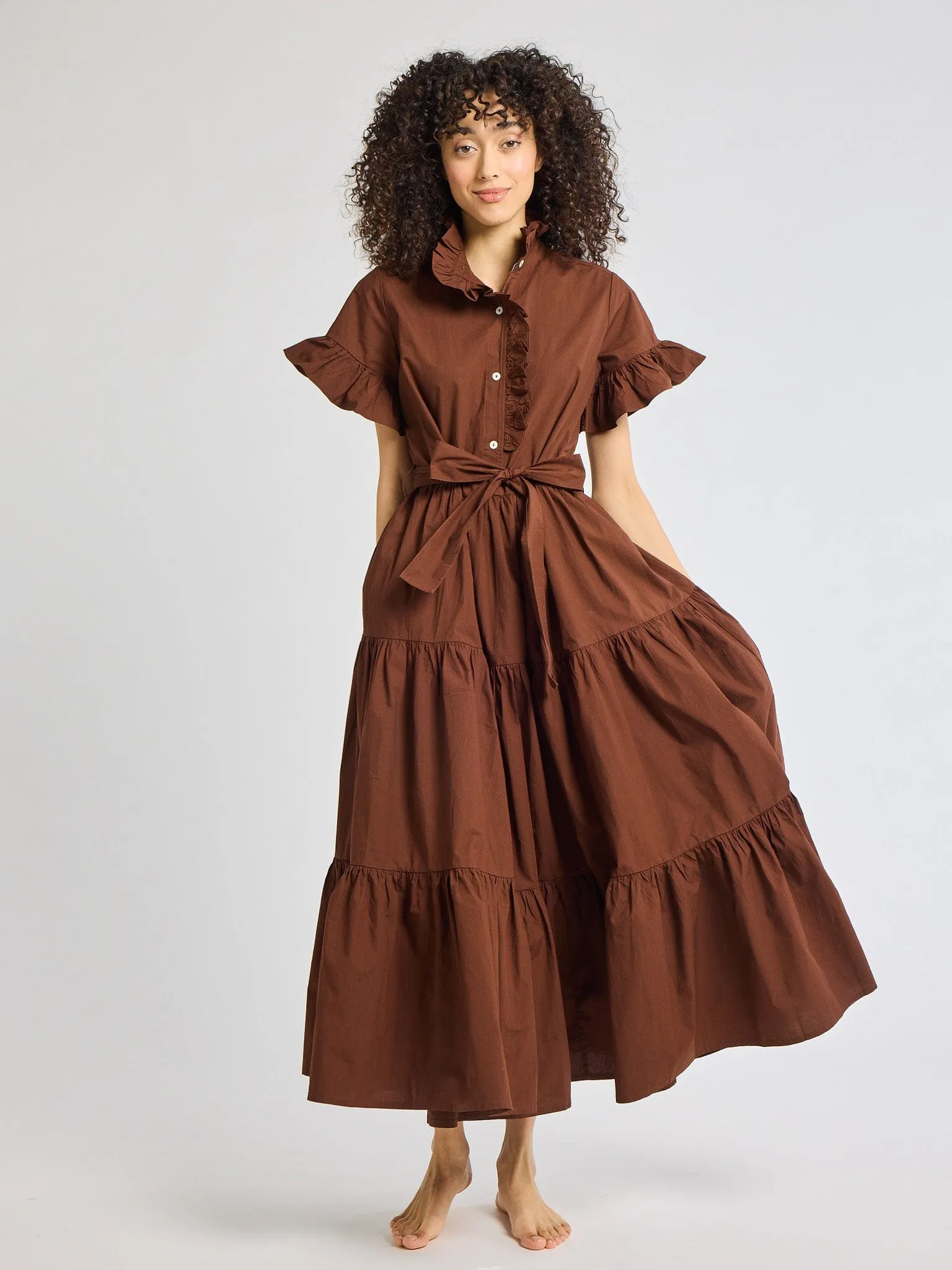 Victoria Dress in Chocolate sold by MILLE product image thumbnail 2