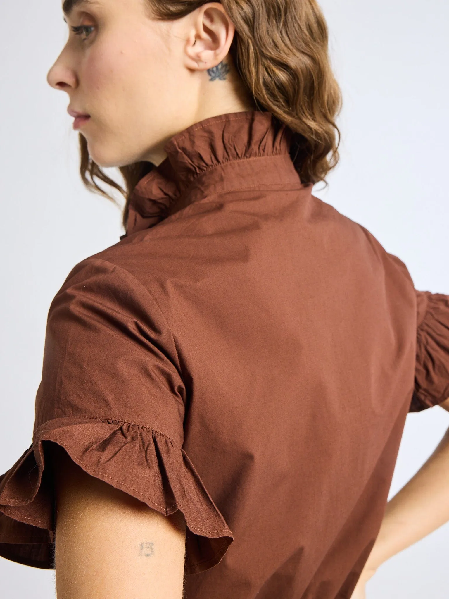 Vanessa Top in Chocolate sold by MILLE product image thumbnail 2