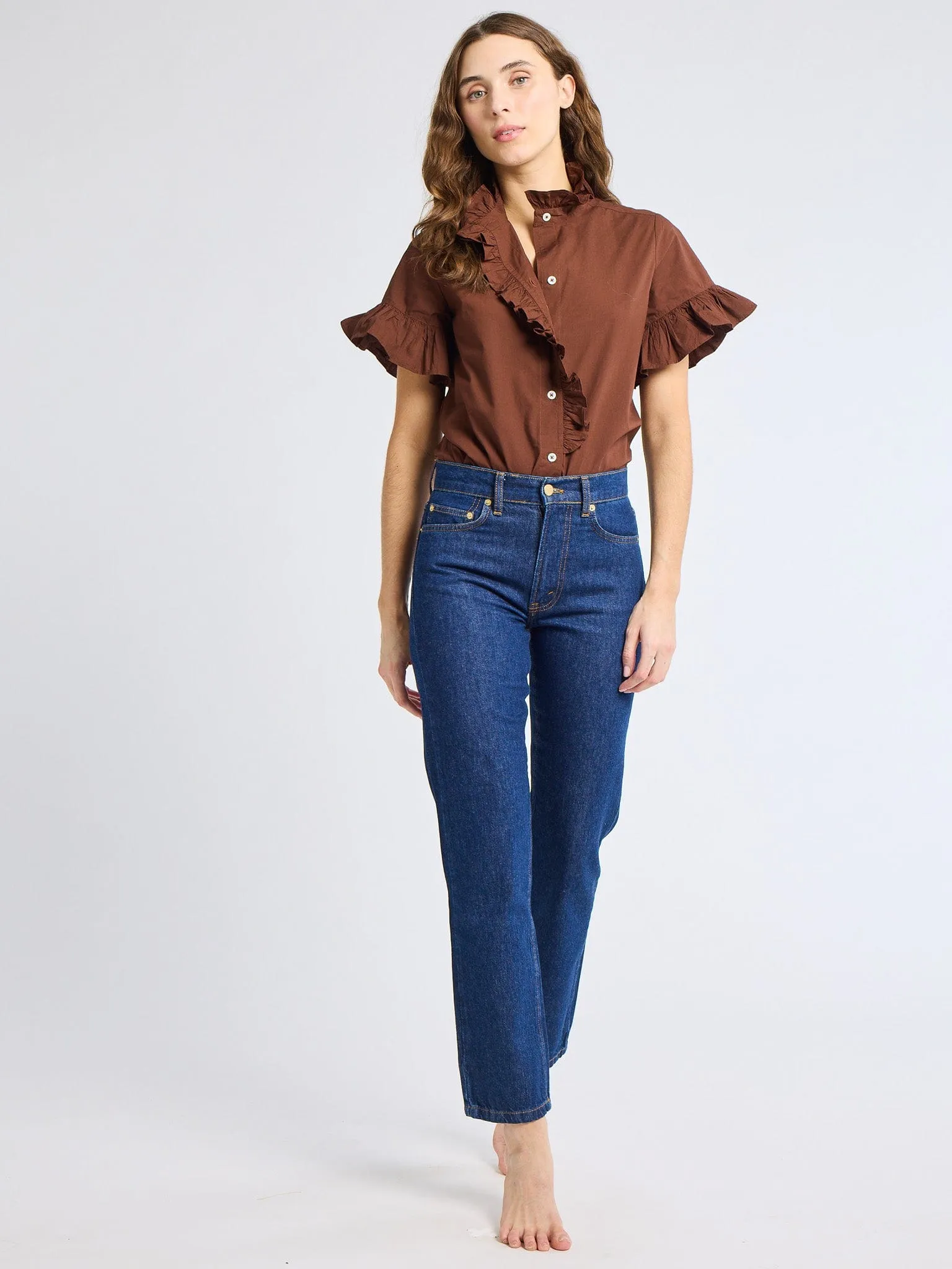 Vanessa Top in Chocolate sold by MILLE product image thumbnail 5