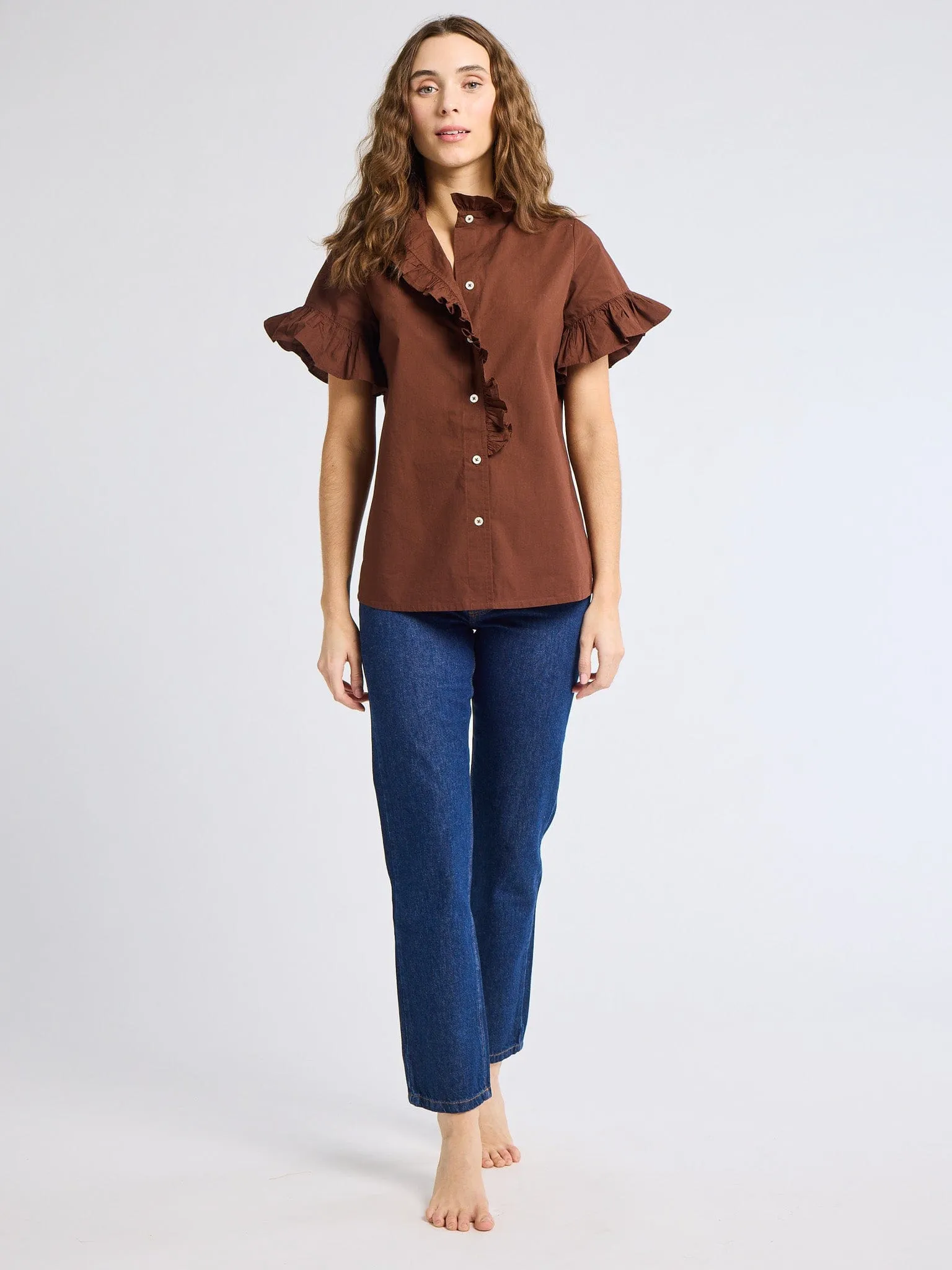 Vanessa Top in Chocolate sold by MILLE product image thumbnail 3